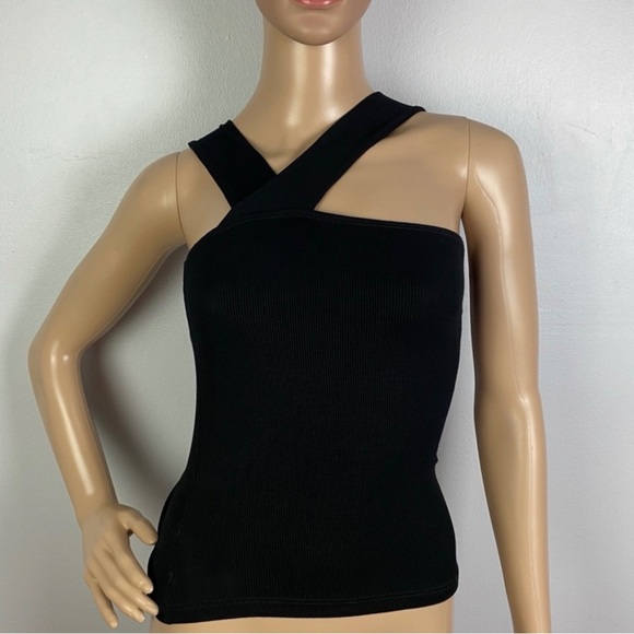 NEW LNA BLACK RIBBED TANK TOP - Picture 2 of 9